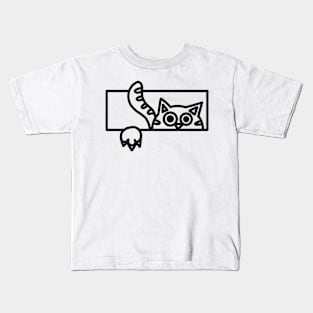 Black Cat In A Box Kids T-Shirt